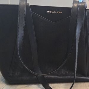 Michael Kors Black Leather Tote Bag